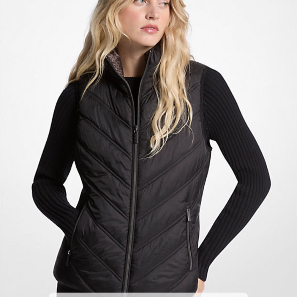 Michael Kors Black Puffer Vest